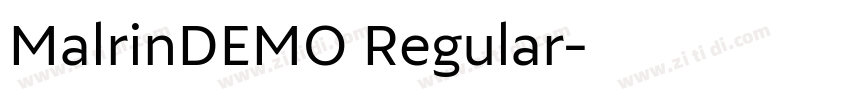 MalrinDEMO Regular字体转换